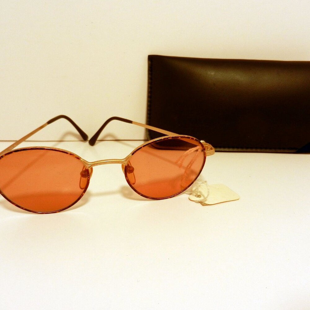 Giorgio Armani 129 759 Antique Gold Metal Brown Tortoise Oval Sunglasses 3425 - Picture 2 of 12